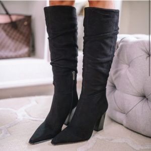 Vince Camuto Black Derika Suede Boots Size 7/37.5